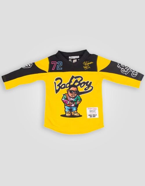 Bad Boy Biggie Smalls Youth Hockey Jersey Yellow