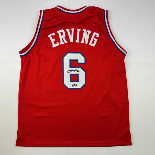 Julius Dr. J Erving Autographed #6 Philadelphia Basketball Jersey