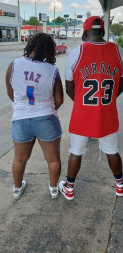 Click to view full screen Taz #! Space Jam Tune Squad Basketball Jersey photo review
