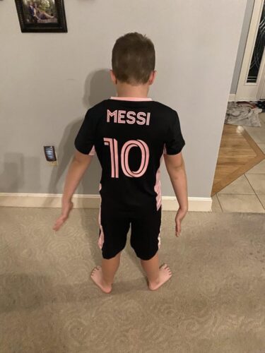 Click to view full screen Lionel Messi Youth Miami Soccer Practice Jersey photo review