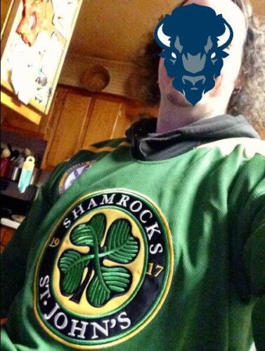 Click to view full screen Ross The BOSS Rhea #3 St John's Shamrocks Hockey Jersey photo review
