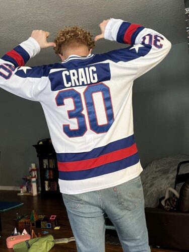 Click to view full screen Jim Craig #30 Miracle Team USA Hockey Jersey photo review