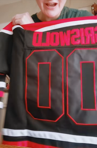 Click to view full screen YOUTH Christmas Vacation 'Griswold' Hockey Jersey photo review
