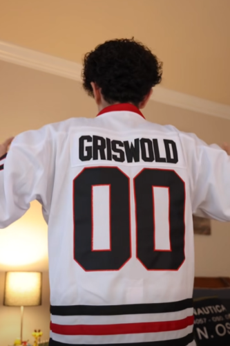 Click to view full screen YOUTH Christmas Vacation 'Griswold' Hockey Jersey photo review